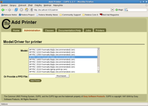  CUPS - volba ovladače tiskárny