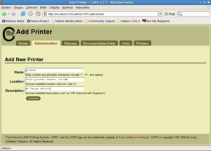  CUPS - přidání nové tiskárny 