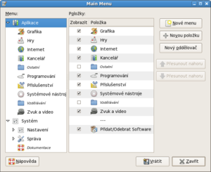  Hlavní menu 