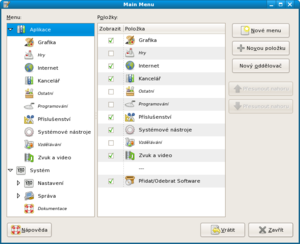  Hlavní menu 