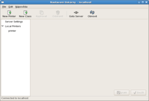  Nastavení tiskárny v Gnome 