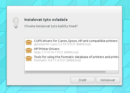  Instalace ovladačů pro tiskárny