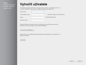 Poinstalační nastavení   Poinstalační nastavení