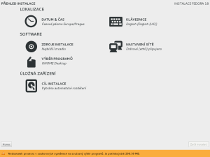 Přehled instalace   Přehled instalace
