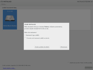Nastavení rozdělení disku   Nastavení rozdělení disku